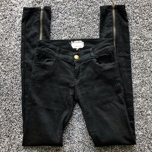 Current/Elliott ‘Back Zip Legging’ black jeans 🖤